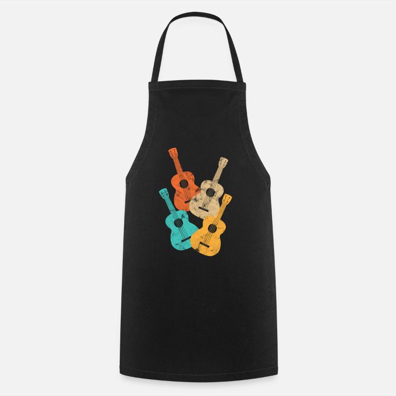 Ukulélé Retro - Tablier de cuisine - noir
