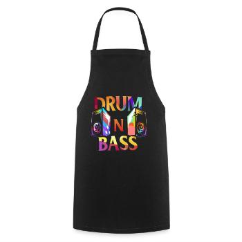 Drum n Bass Gift - Cooking Apron - black - Front - AI Model Male 185 dark (185cm)