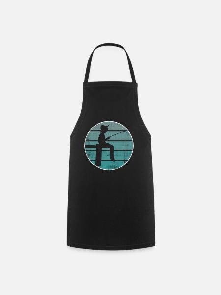 Angeln Geschenk Angler - Kochschürze - Schwarz