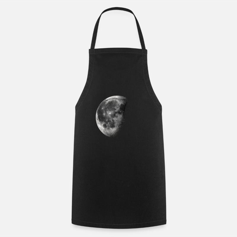 Lune / Croissant - Tablier de cuisine - noir