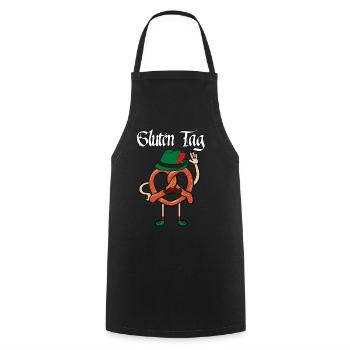 Gluten Tag - Kochschürze - Schwarz - Vorne - AI Model Male 185 dark (185cm)