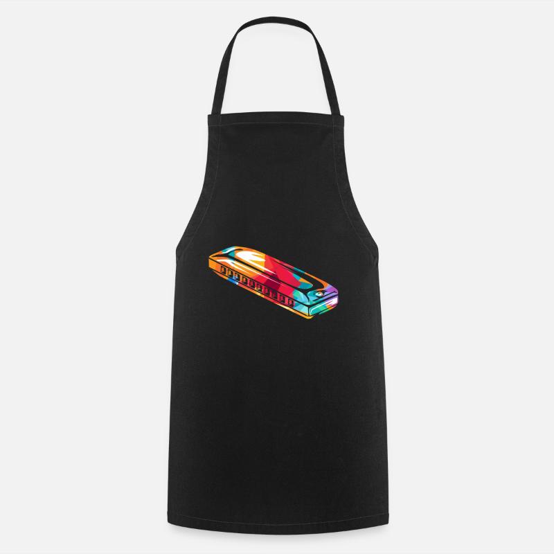 harmonica - Cooking Apron - black