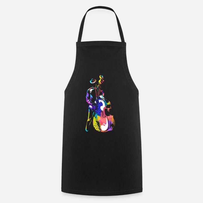 contrebasse - Tablier de cuisine - noir