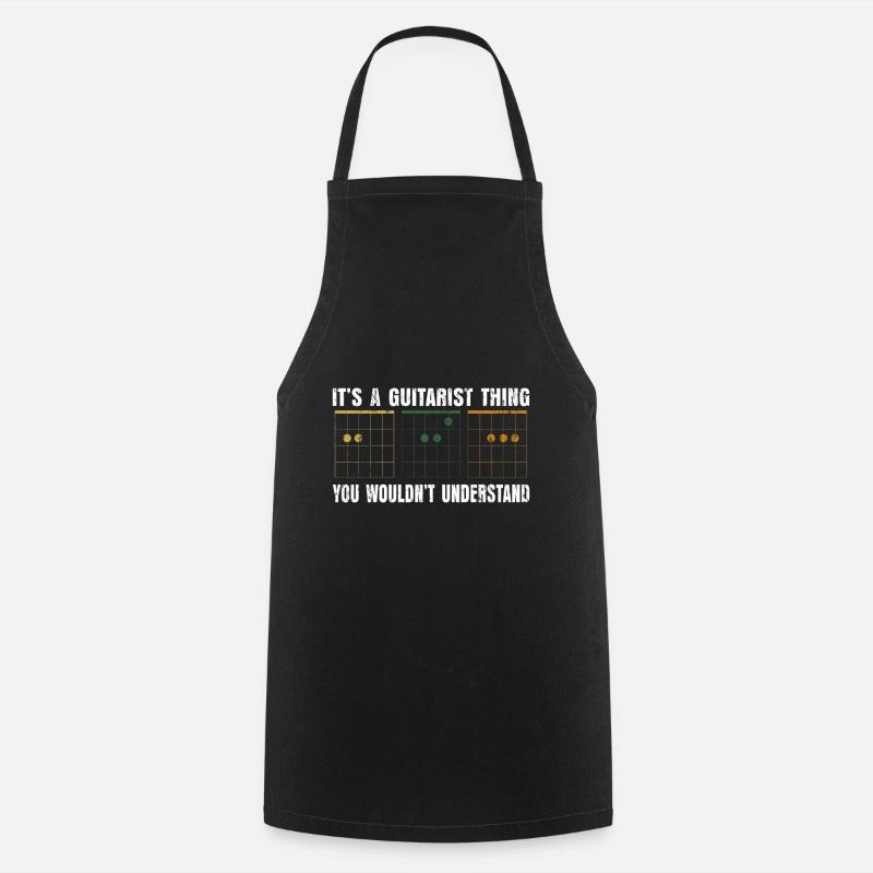 École de musique de guitare - Tablier de cuisine - noir