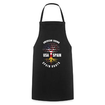 Spain America - Cooking Apron - black - Front - AI Model Male 185 dark (185cm)