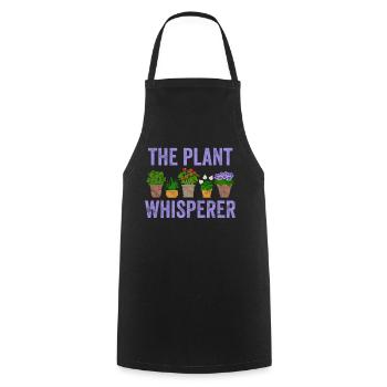 Le murmure de la plante - Tablier de cuisine - noir - Devant - AI Model Male 185 dark (185cm)