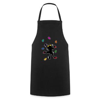 Boulder chat chat escalade escalade Escalade Drôle - Tablier de cuisine - noir - Devant - AI Model Male 185 dark (185cm)