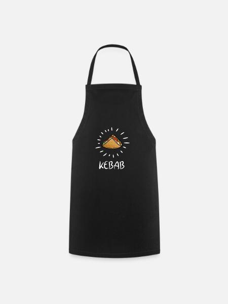 Doner kebab KEBAB cadeau blanc - Tablier de cuisine - noir