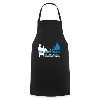 psychologist - Cooking Apron - black - Front - AI Model Male 185 dark (185cm)