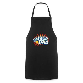 Père et fils Best Daddy Super Dad Paternity - Tablier de cuisine - noir - Devant - AI Model Male 185 dark (185cm)