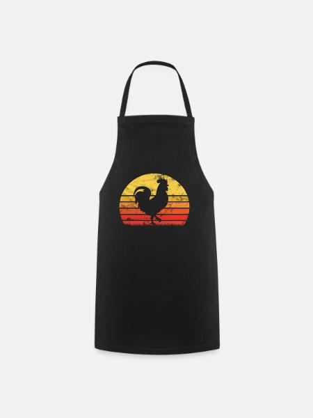 Huhn - Kochschürze - Schwarz