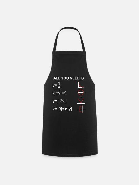 Amour des mathématiques - Tablier de cuisine - noir