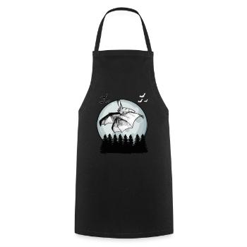 Bat - Cooking Apron - black - Front - AI Model Male 185 dark (185cm)