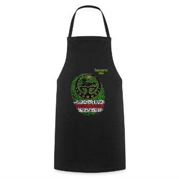 Chechnya DNA. Chechen Flag. Chechnyan Roots - Kochschürze - Schwarz - Vorne - AI Model Male 185 dark (185cm)