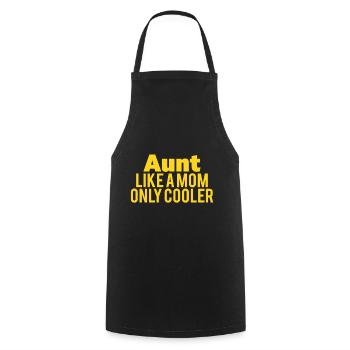 Aunt Like A Mom Only Cooler - Cooking Apron - black - Front - AI Model Male 185 dark (185cm)