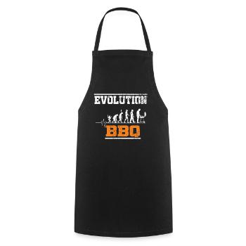 Evolution Grillen Herzschlag - Kochschürze - Schwarz - Vorne - AI Model Male 185 dark (185cm)