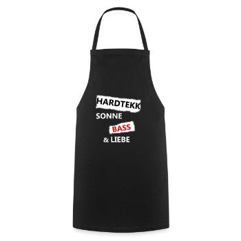 Hardtekk Tekk Techno Rave BPM Geburtstag Geschenk - Kochschürze - Schwarz - Vorne - AI Model Male 185 dark (185cm)