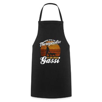 Dog Funny saying - Cooking Apron - black - Front - AI Model Male 185 dark (185cm)