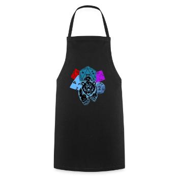 RPG Cubes Dice Ours battle Pen and Paper - Tablier de cuisine - noir - Devant - AI Model Male 185 dark (185cm)