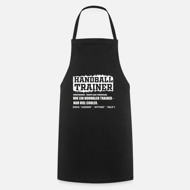 Handball Trainer - Kochschürze - Schwarz