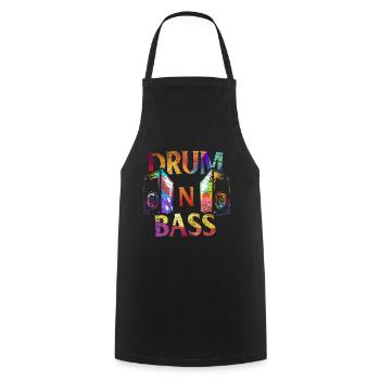 Drum n Bass Gift - Cooking Apron - black - Front - AI Model Male 185 dark (185cm)