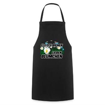 Bienen Blümchen Blumen lustig Spruch - Kochschürze - Schwarz - Vorne - AI Model Male 185 dark (185cm)