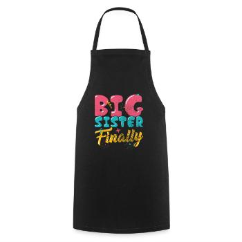Pregnancy announcement - Cooking Apron - black - Front - AI Model Male 185 dark (185cm)