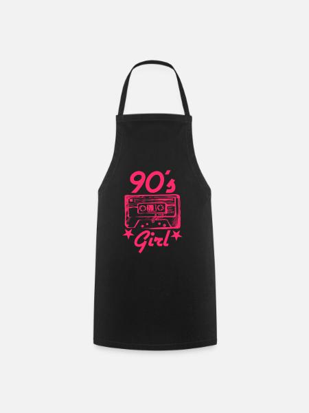 90er Jahre 90 er Girl Retro 90er party - Kochschürze - Schwarz