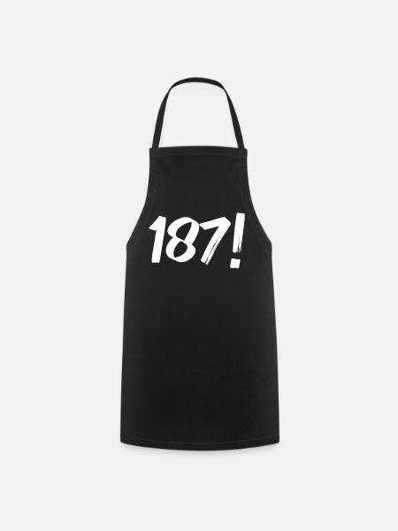 Zahlen Eins Acht Sieben - Kochschürze - Schwarz