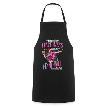 Cadeau de handballeur de handballer - Tablier de cuisine - noir - Devant - AI Model Male 185 dark (185cm)