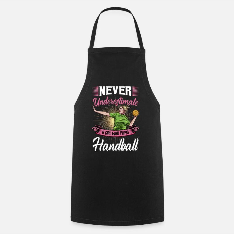 Handballerin Statement Handball Sprüche Geschenk - Kochschürze - Schwarz