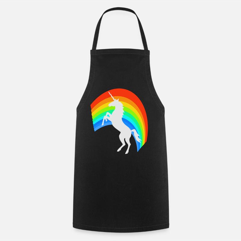 Regenbogen Märchen - Kochschürze - Schwarz