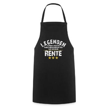 Legende Pension Rente Rentner Geschenk Ruhestand - Kochschürze - Schwarz - Vorne - AI Model Male 185 dark (185cm)