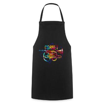 Cornet Polygon Gift - Cooking Apron - black - Front - AI Model Male 185 dark (185cm)