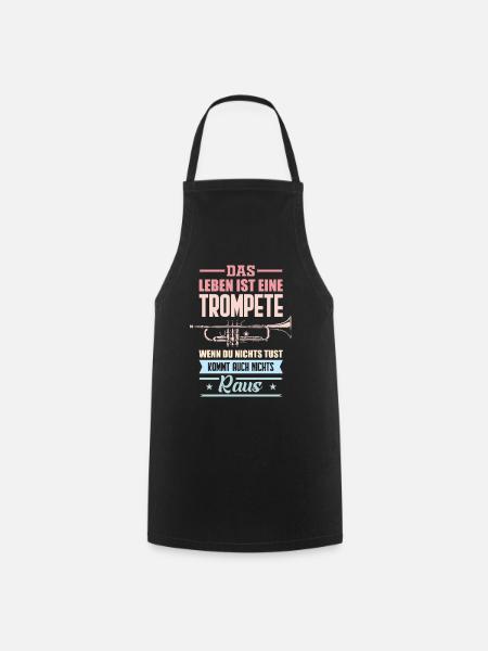 Trompeter Instrument Trompete - Kochschürze - Schwarz