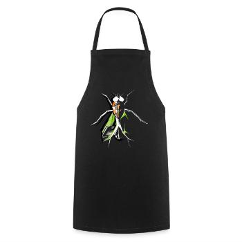fliege insekten insects fly fliegen symbol vector - Kochschürze - Schwarz - Vorne - AI Model Male 185 dark (185cm)
