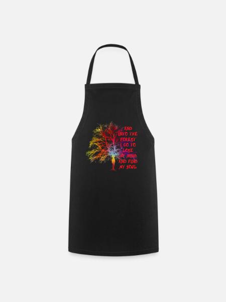 Gradient de forêt fantastique - Tablier de cuisine - noir