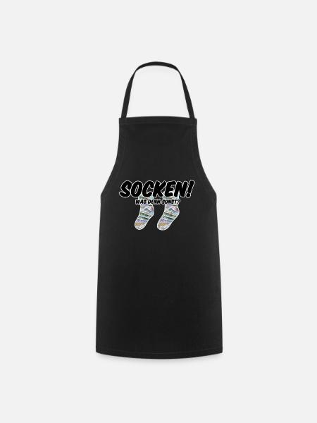 Socken! Was denn sonst? - Kochschürze - Schwarz