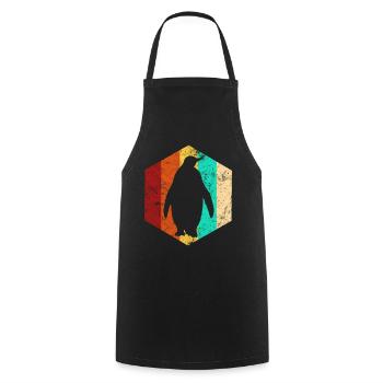 Penguin Penguins New Zealand Retro Gift - Tablier de cuisine - noir - Devant - AI Model Male 185 dark (185cm)