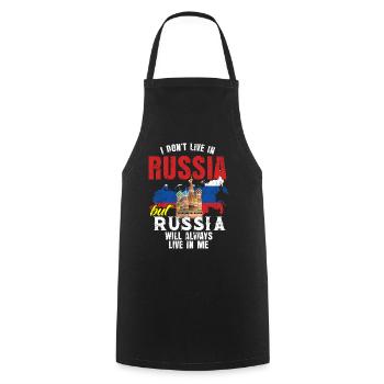 Russia holiday land Putin home gift - Cooking Apron - black - Front - AI Model Male 185 dark (185cm)