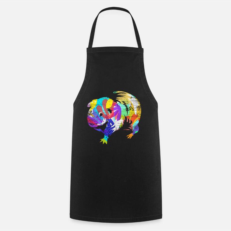 Cadeau cochon d'Inde - Tablier de cuisine - noir