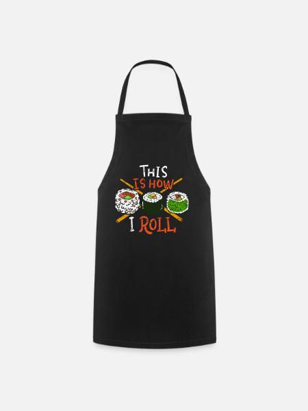 Sushi Sushi Sushi - Cooking Apron - black