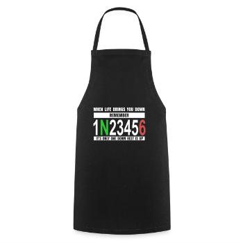 Motocross moto - Tablier de cuisine - noir - Devant - AI Model Male 185 dark (185cm)