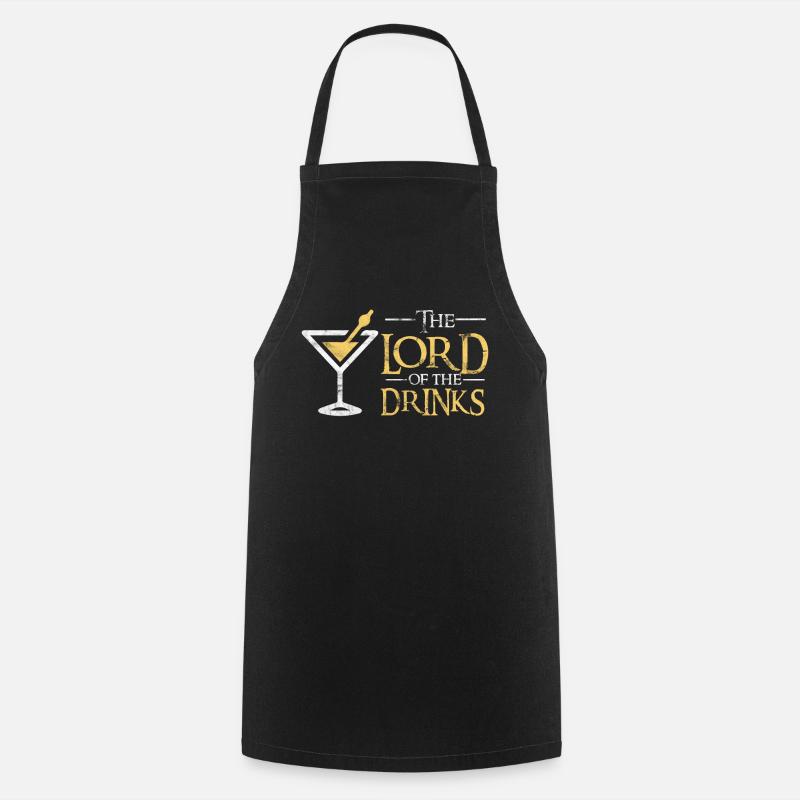 Waiter bartender drinks - Cooking Apron - black