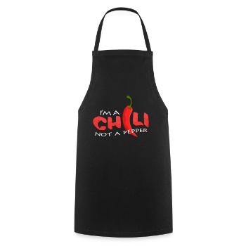 Piment drôle - Tablier de cuisine - noir - Devant - AI Model Male 185 dark (185cm)