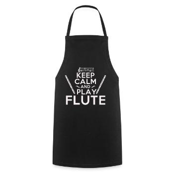 Flûtes - Tablier de cuisine - noir - Devant - AI Model Male 185 dark (185cm)