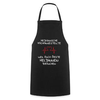 Medical Assistant MFA Funny Gift - Cooking Apron - black - Front - AI Model Male 185 dark (185cm)