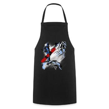 Snowboarding - Kochschürze - Schwarz - Vorne - AI Model Male 185 dark (185cm)