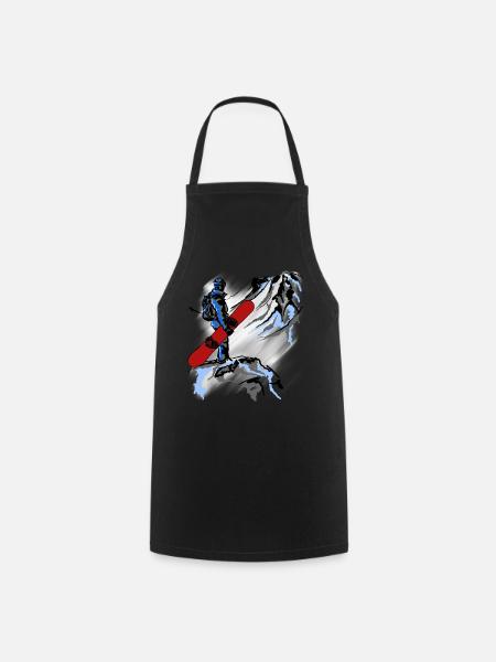 snowboarding - Tablier de cuisine - noir