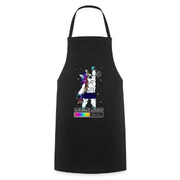 Haltérophilie Licorne - Tablier de cuisine - noir - Devant - AI Model Male 185 dark (185cm)